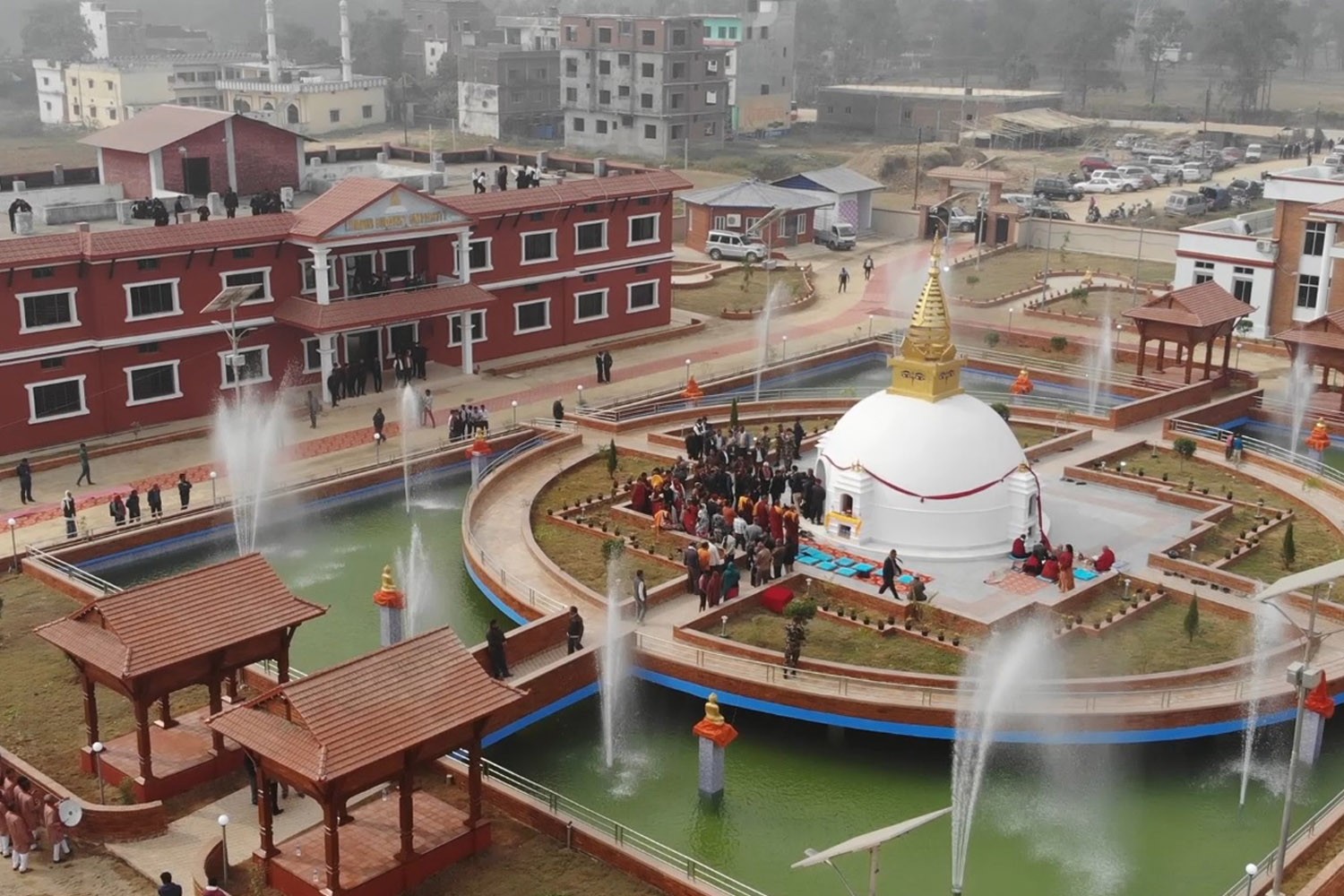 New infrastructure of Lumbini Buddhist University being constructed in Devdaha