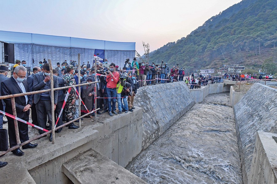 Water from Melamchi river discharged into Bagmati for Shivaratri