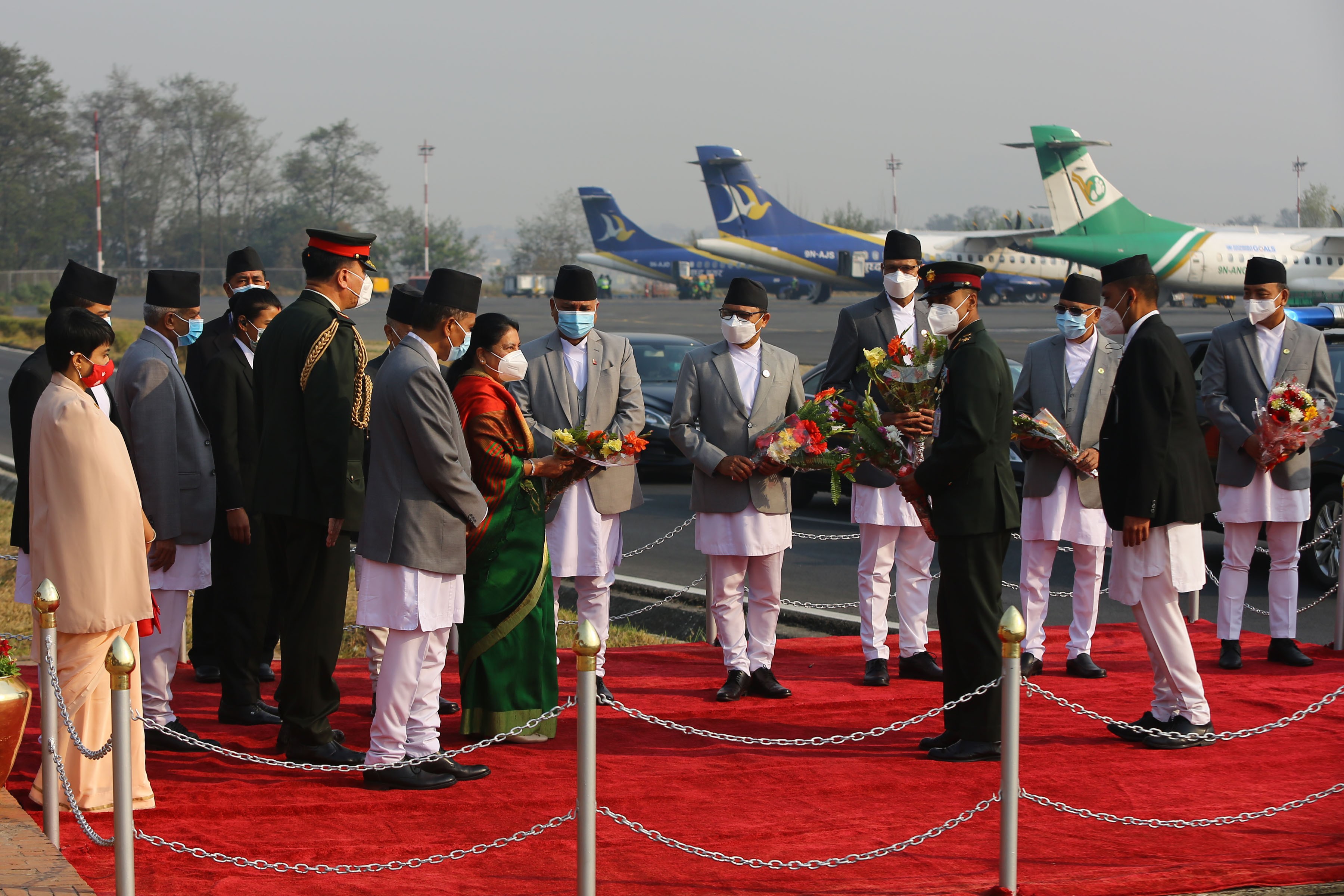 President Bhandari leaves for Bangladesh