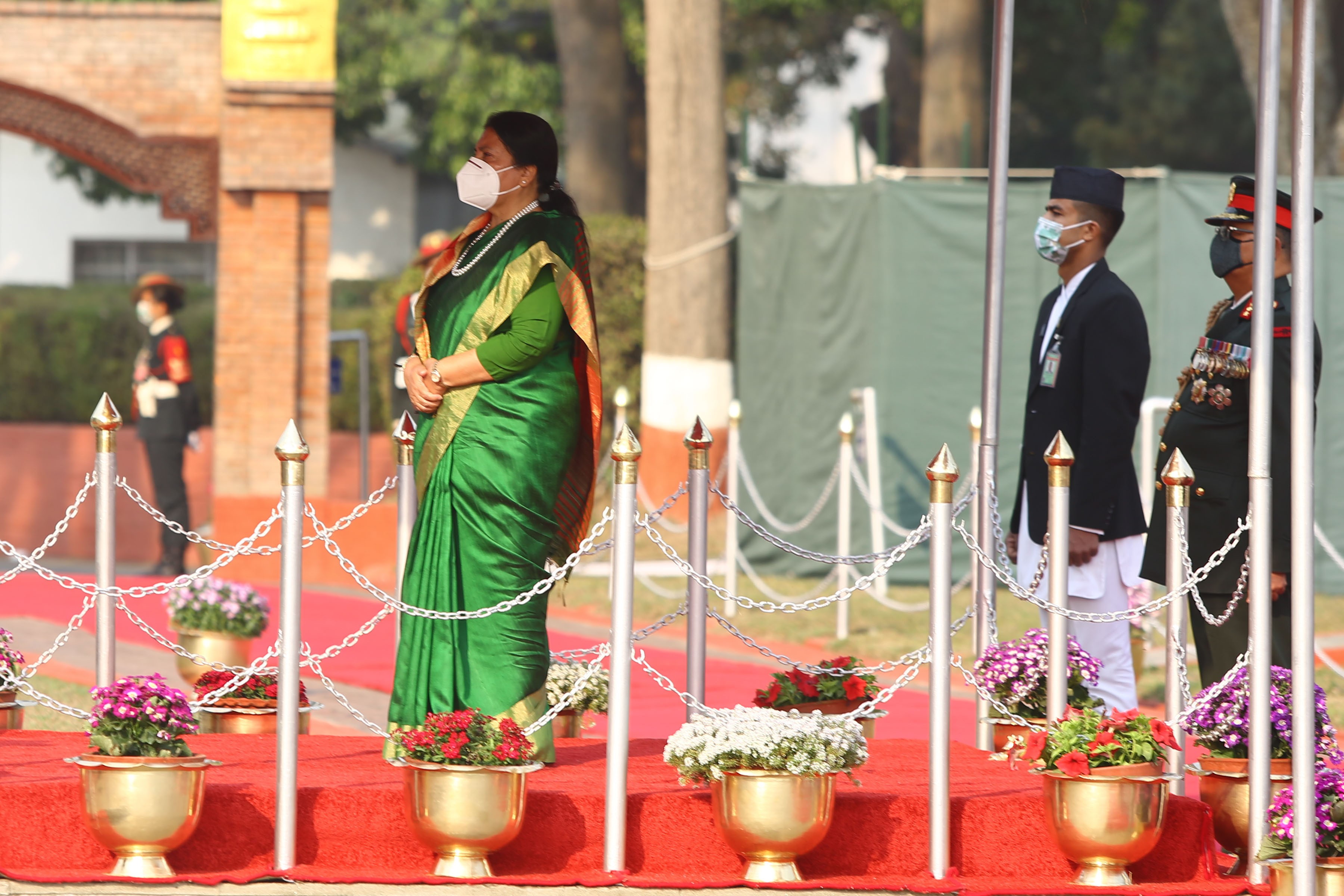 President Bhandari returns home