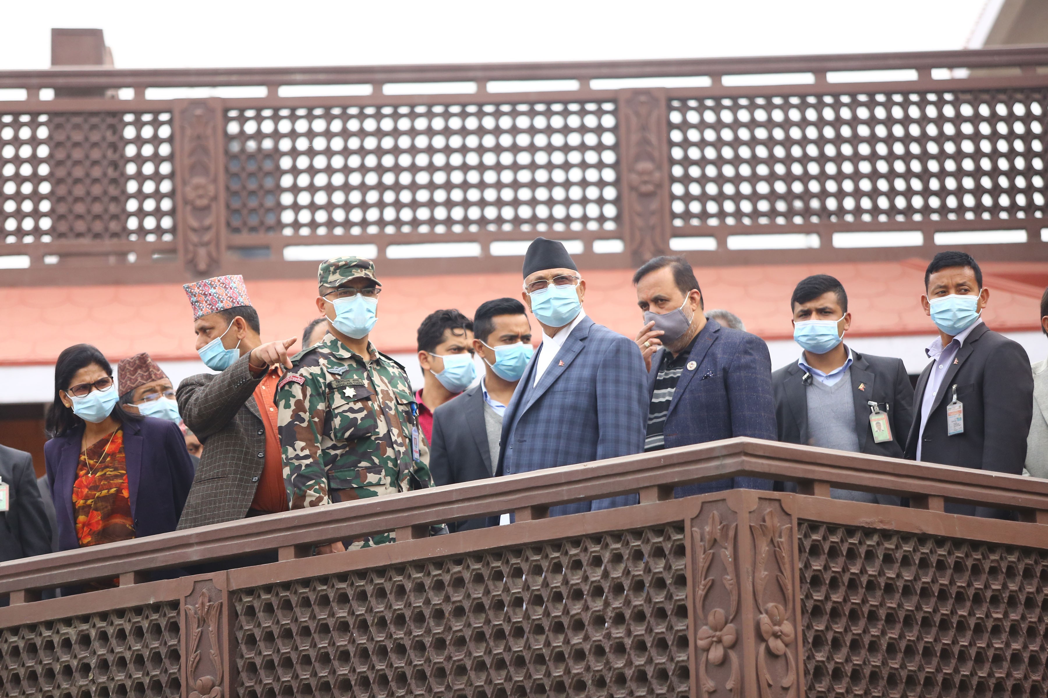 PM Oli inspects new building of party headquarters