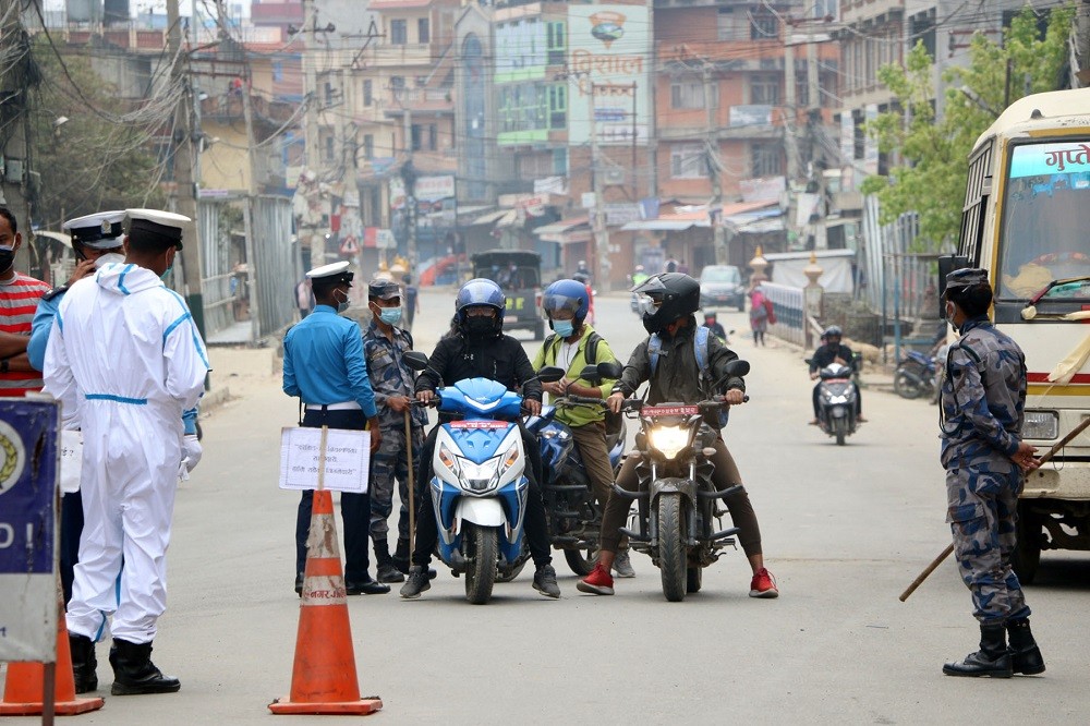 Strict check of vehicles entering Kathmandu Valley through Sanga check-post (Photo Feature)