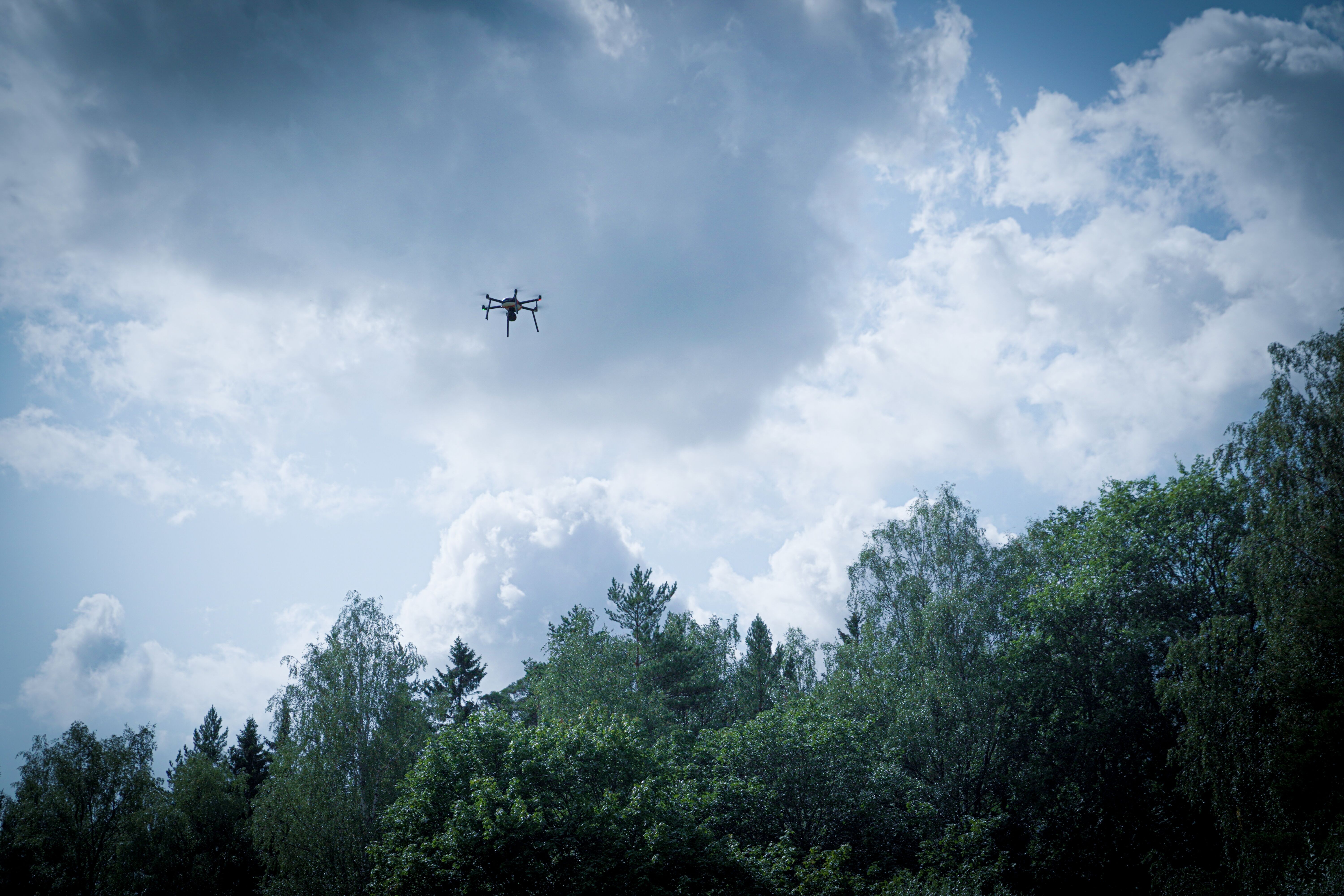 Drone cameras being used to monitor forest