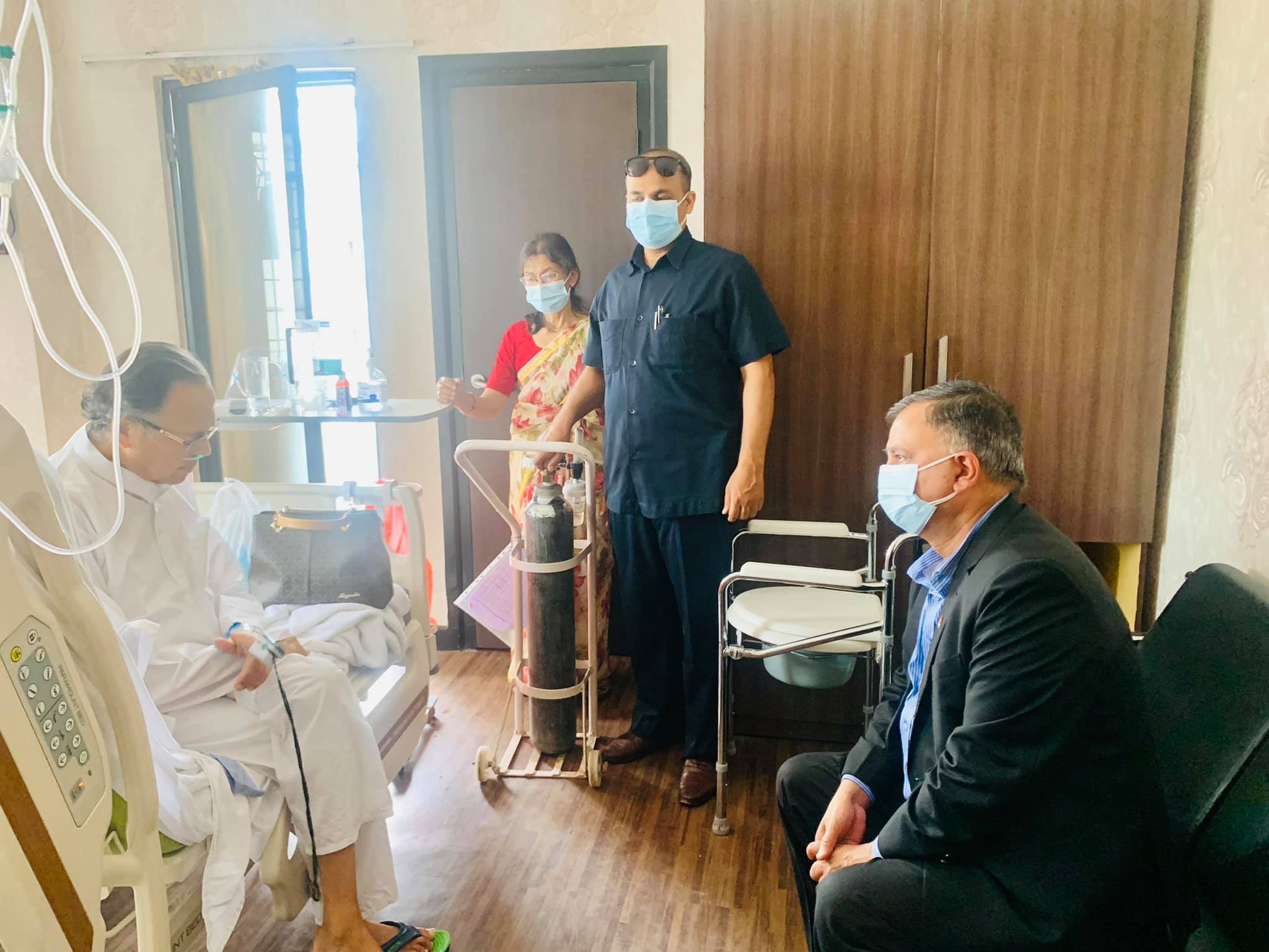 Leader Khanal leaves for India for medical treatment