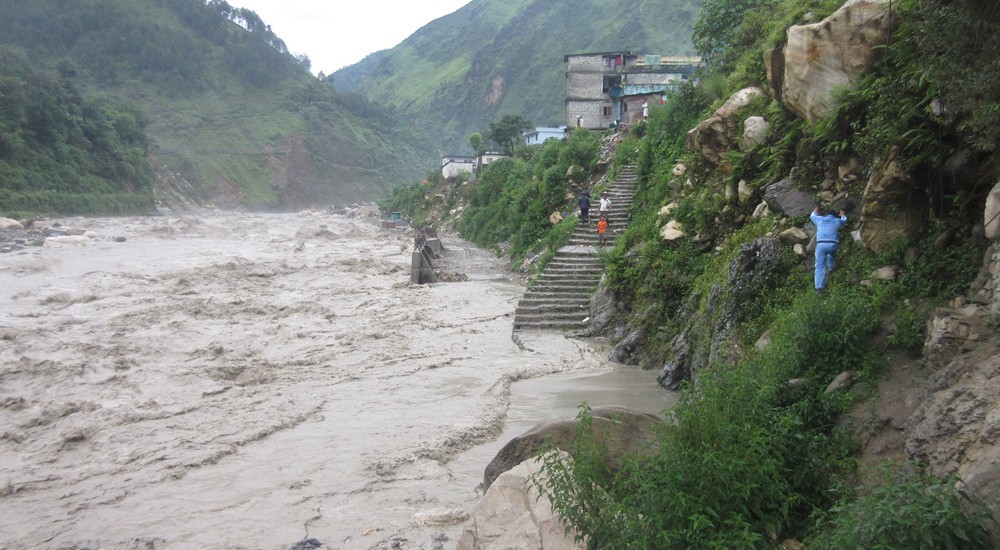 Water-level in Mahakali river increases; locals urged to stay alert