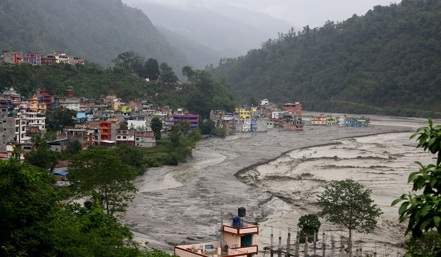 Flood destroys radio equipment