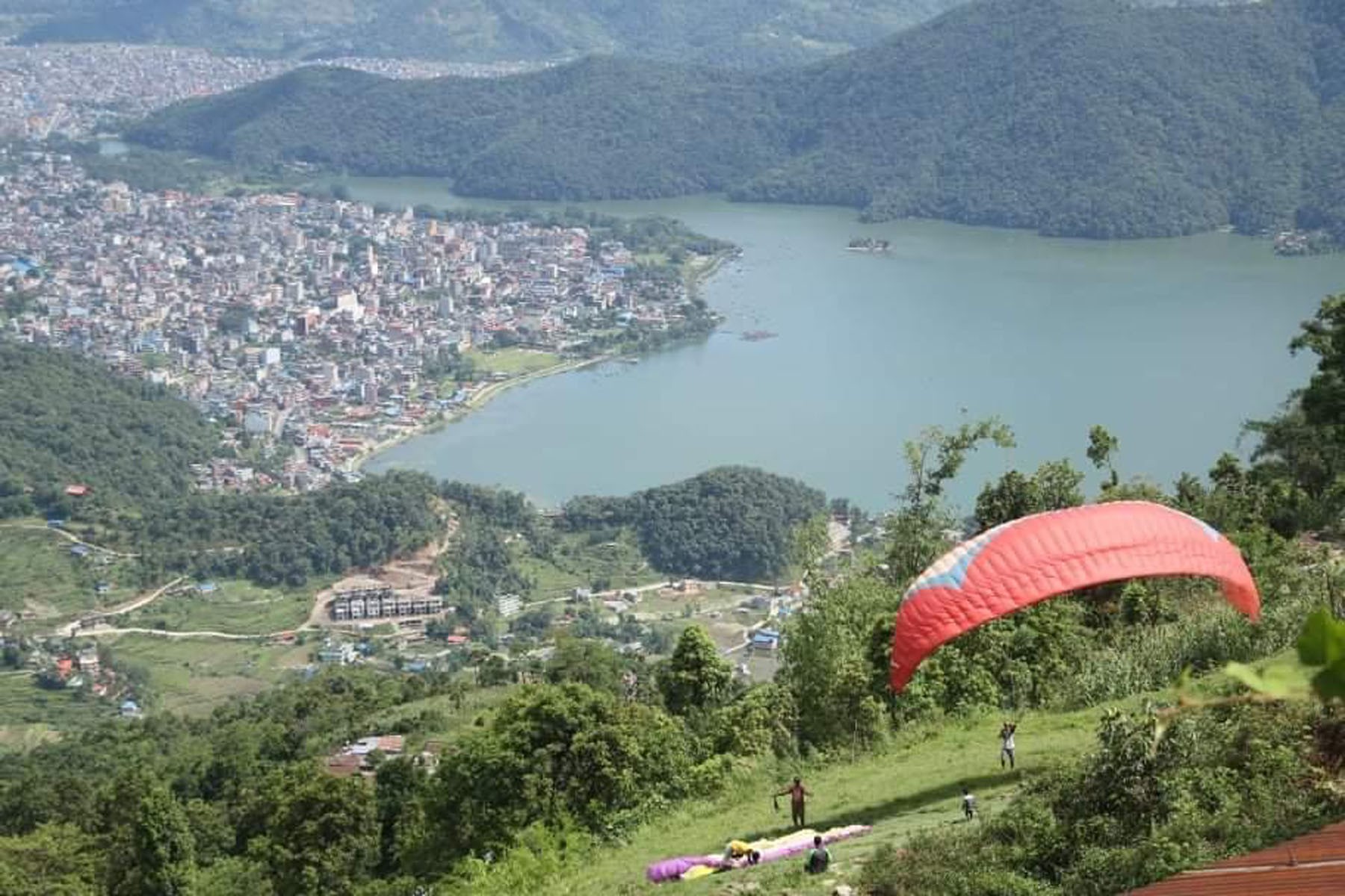 Phewa Lake and Lakeside seen from Sarangkot