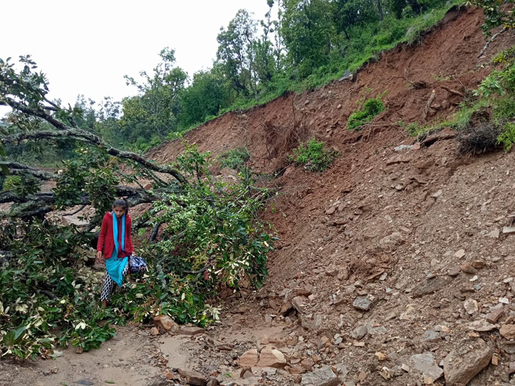 बाढी र पहिरोका कारण १३ सडक अवरुद्ध