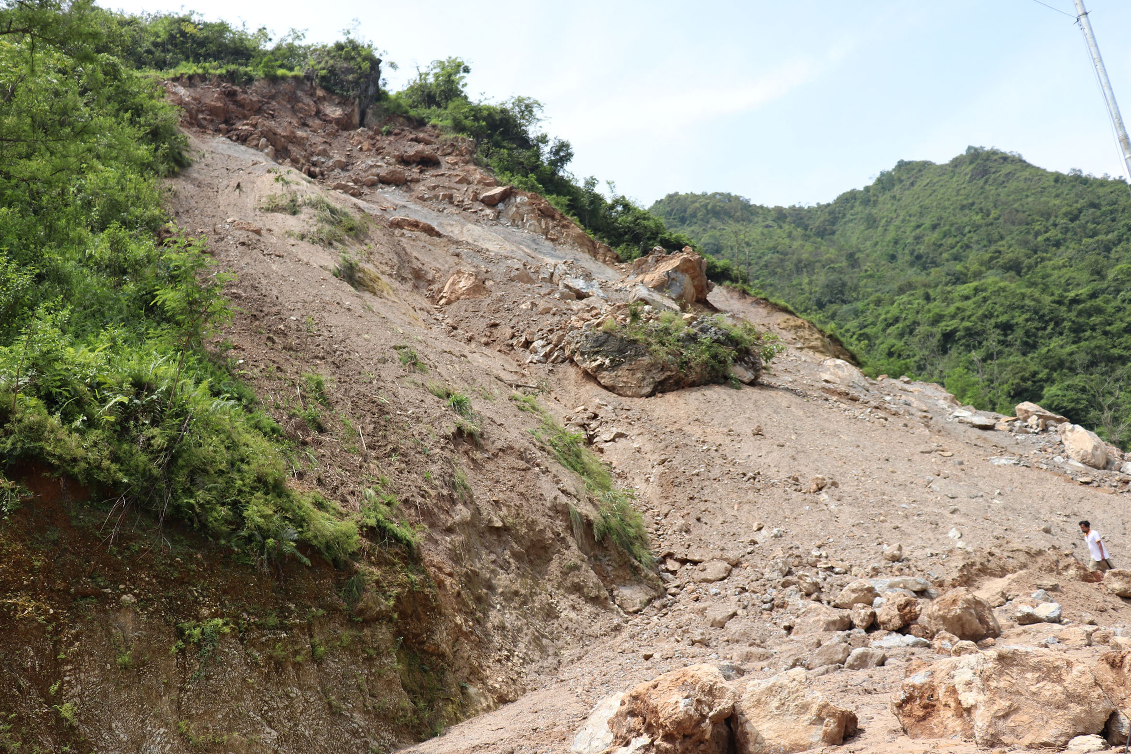 Prithvi Highway obstructed in several places