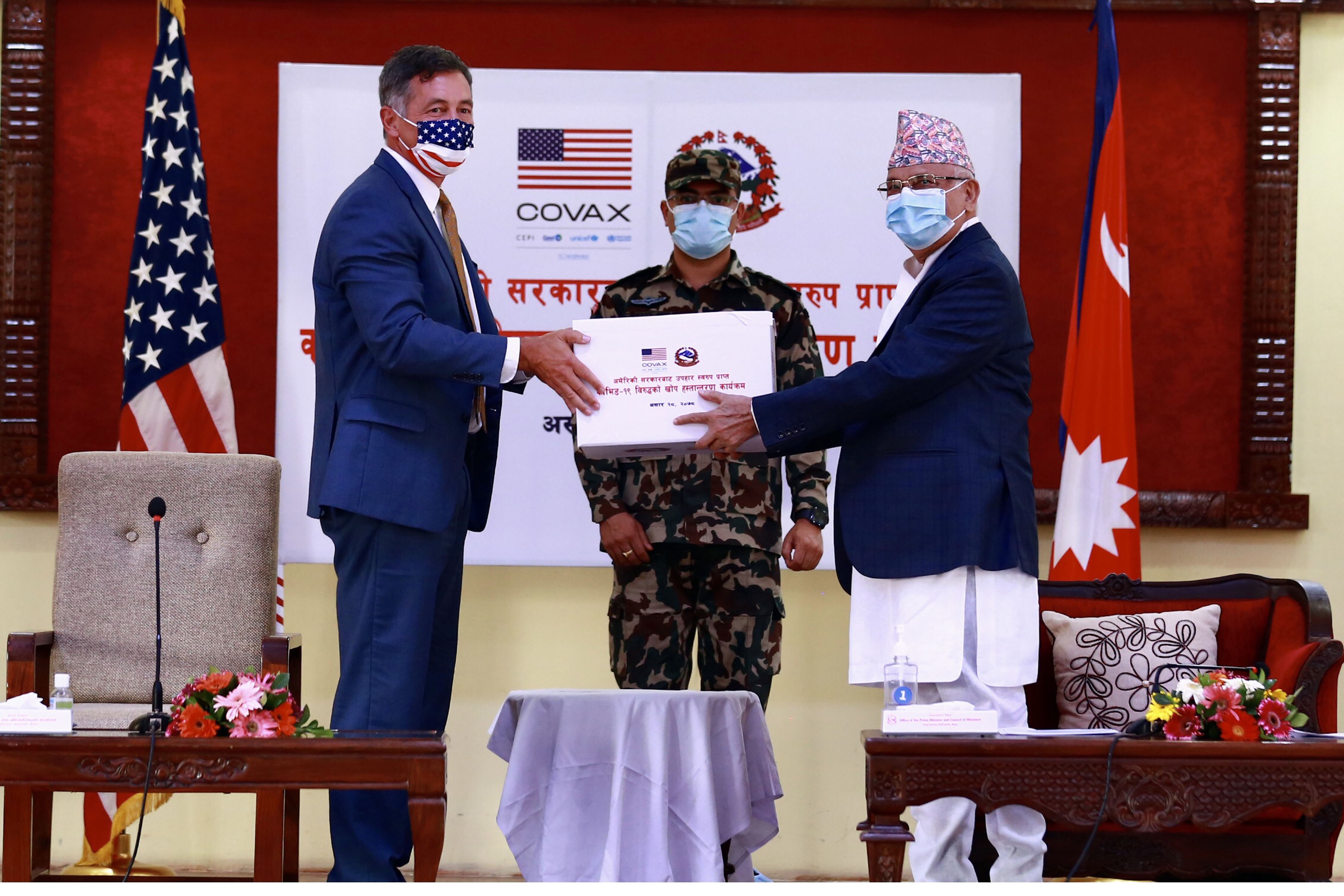 US government hands over 1.5 million COVID-19 vaccine to Nepal