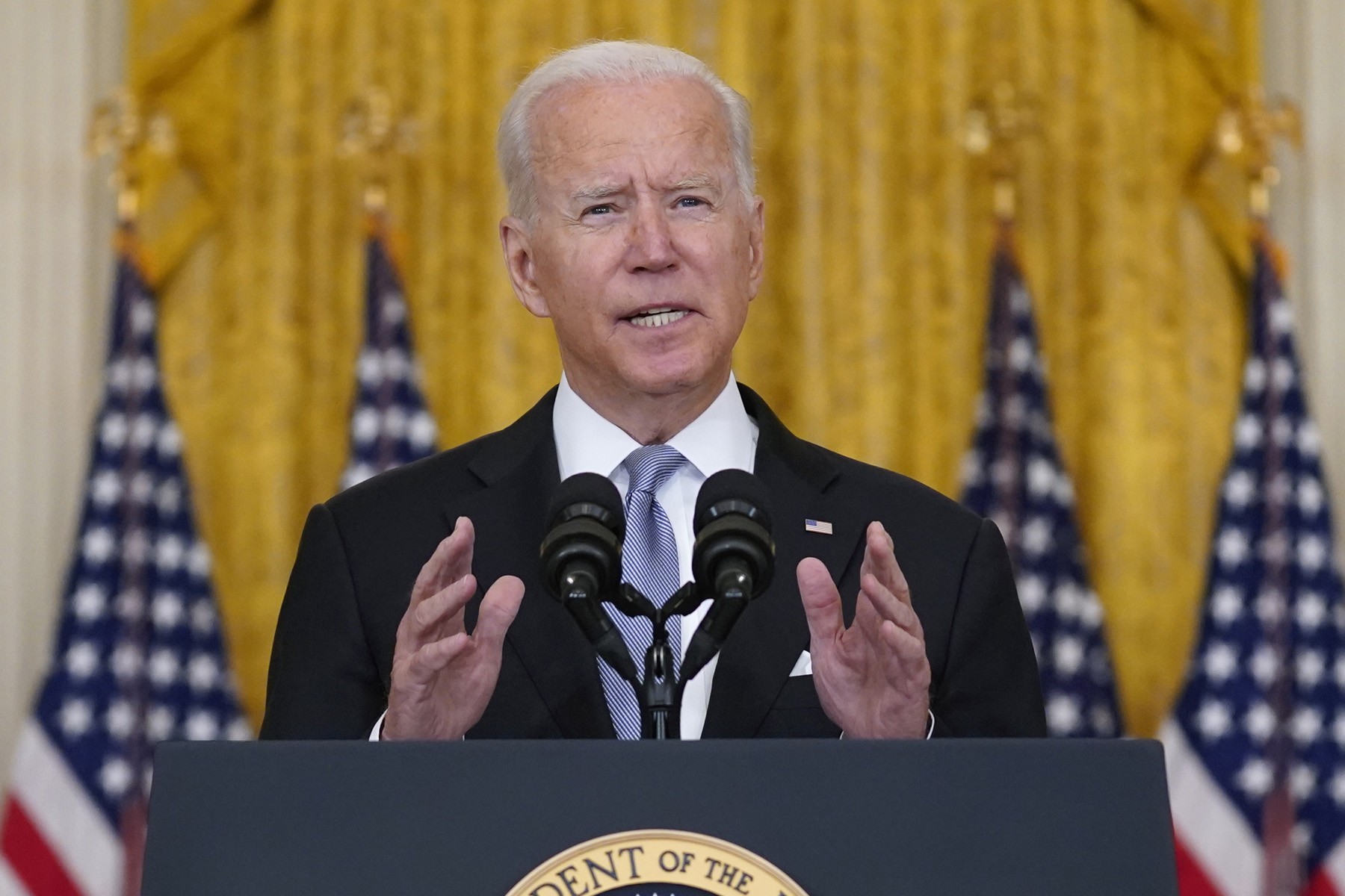 Biden says deteriorating situation in Afghanistan "did unfold more quickly" than U.S. anticipates