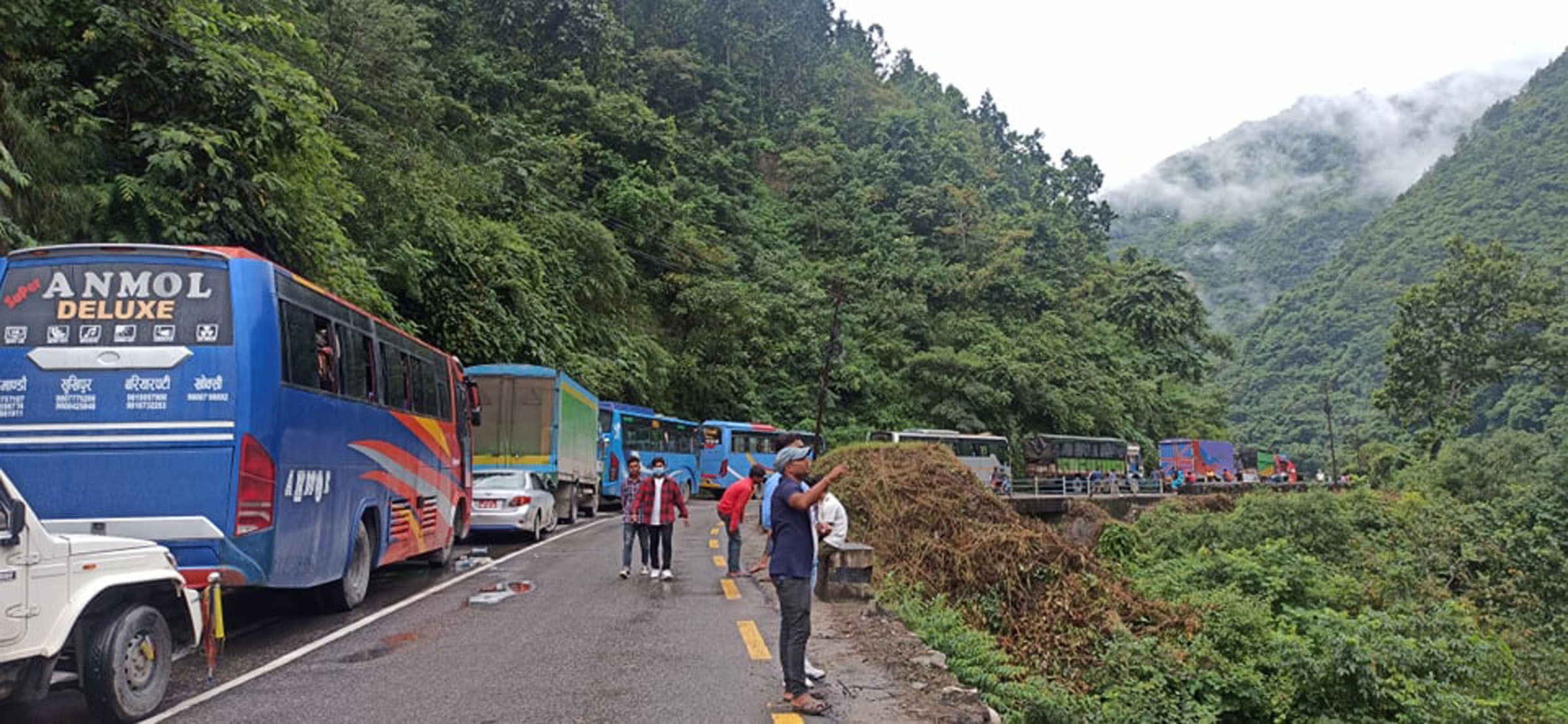 Prithvi Highway disrupted after landslide