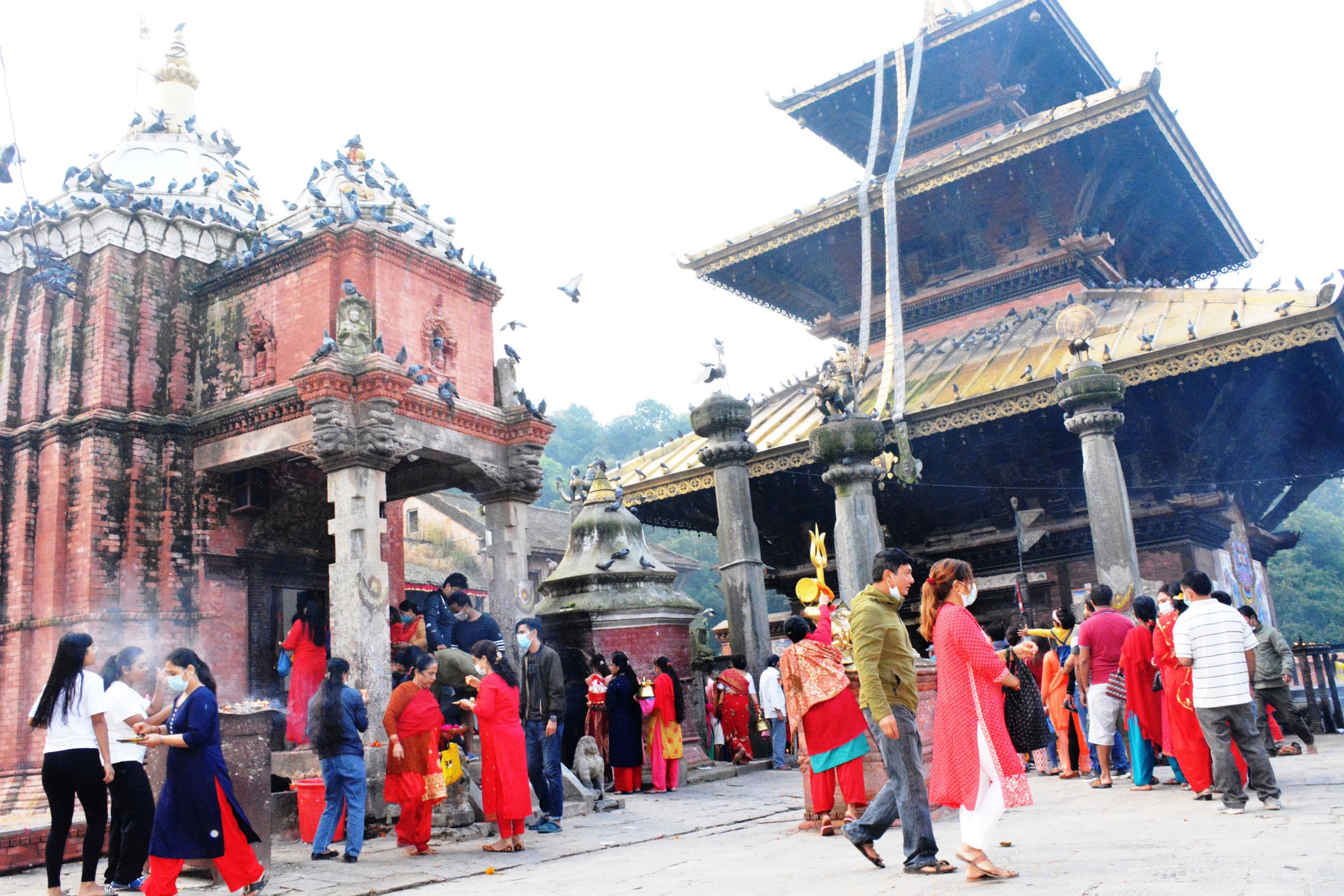 काभ्रेका शक्तिपीठमा दर्शनार्थीको घुइँचो