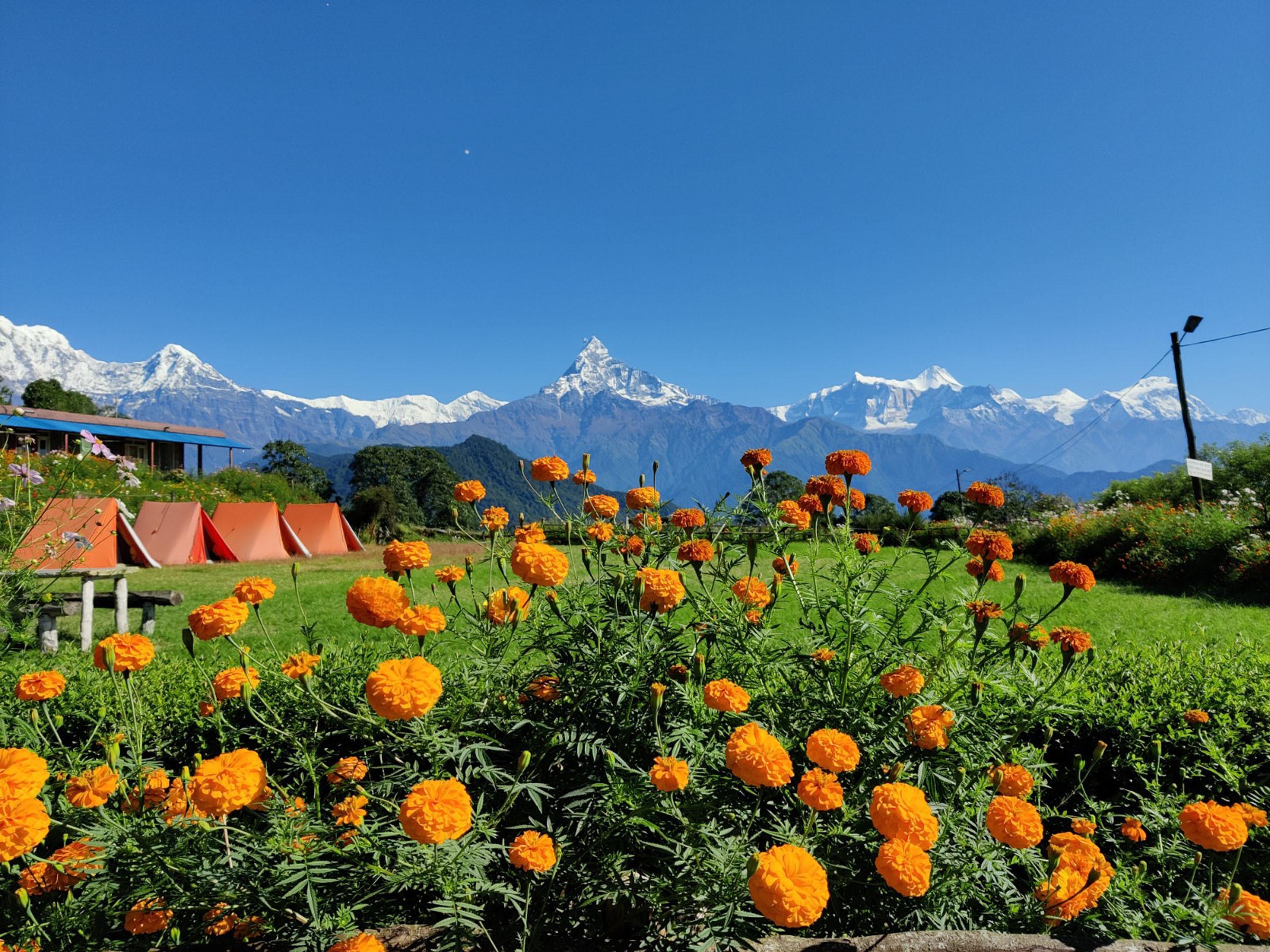 Machapuchare mountain range