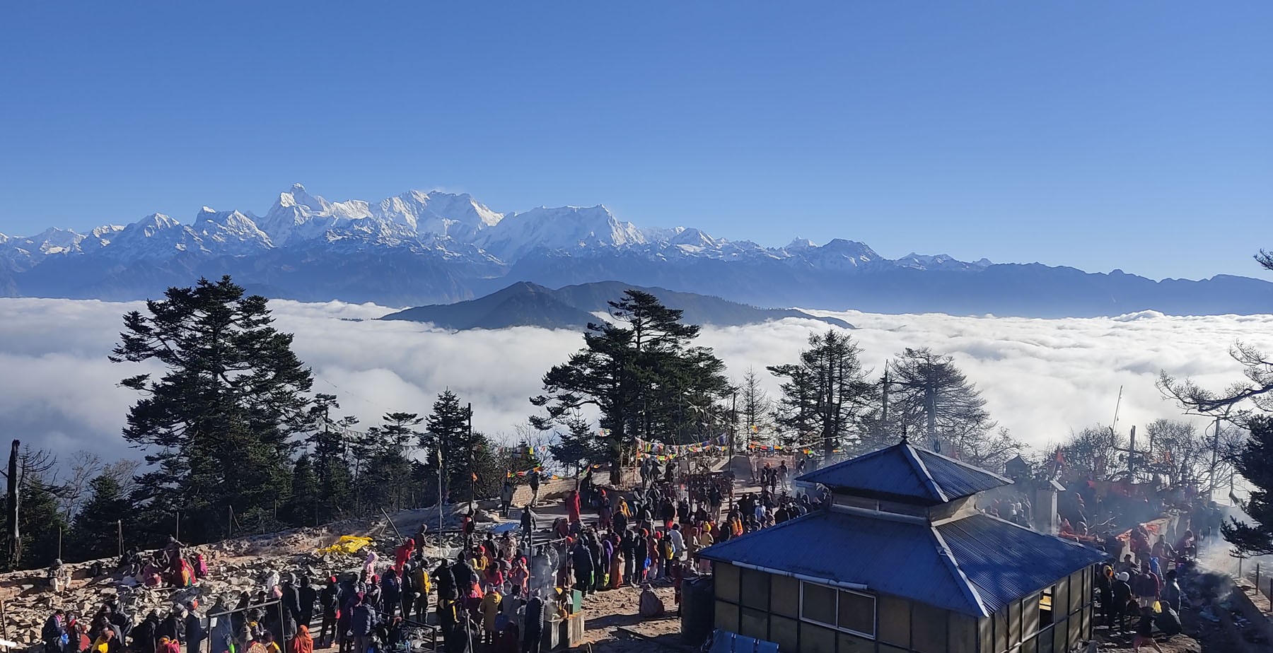 Kanchenjunga mountain range seen from Pathibhara area