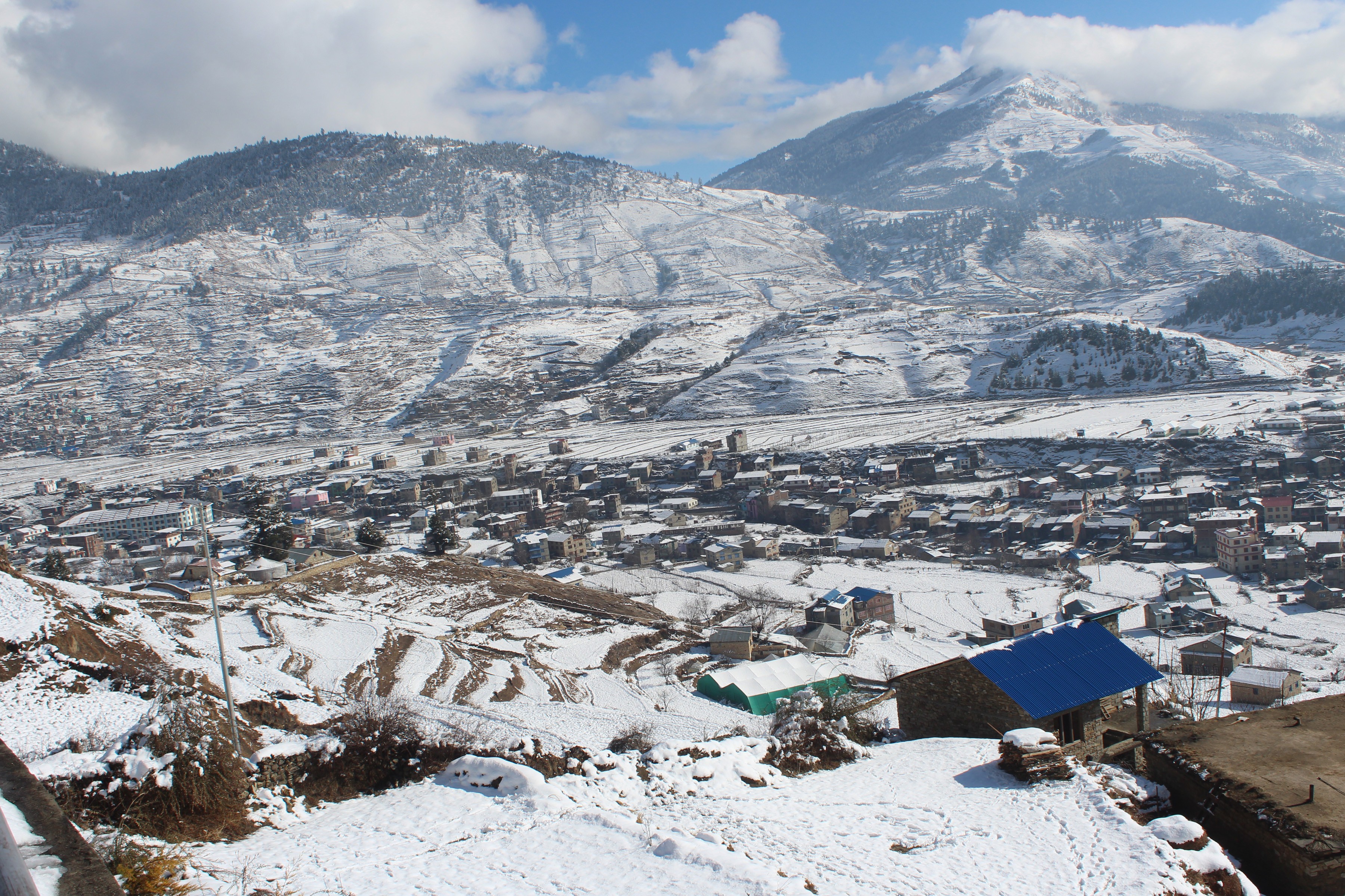 Khalanga Bazaar seen after the opening of the season