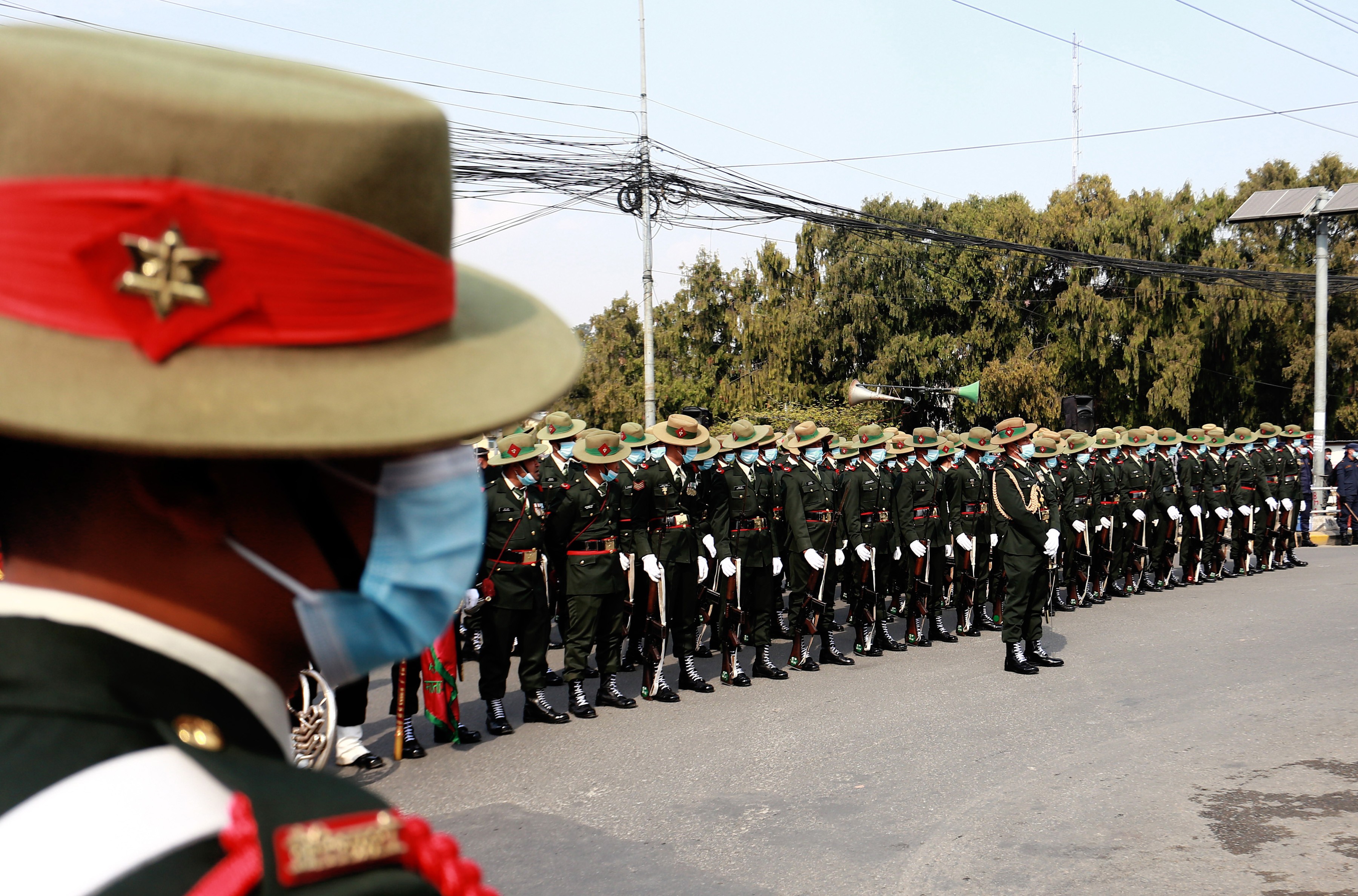 Nepali Army offers honour guard and tribute to nation-builder