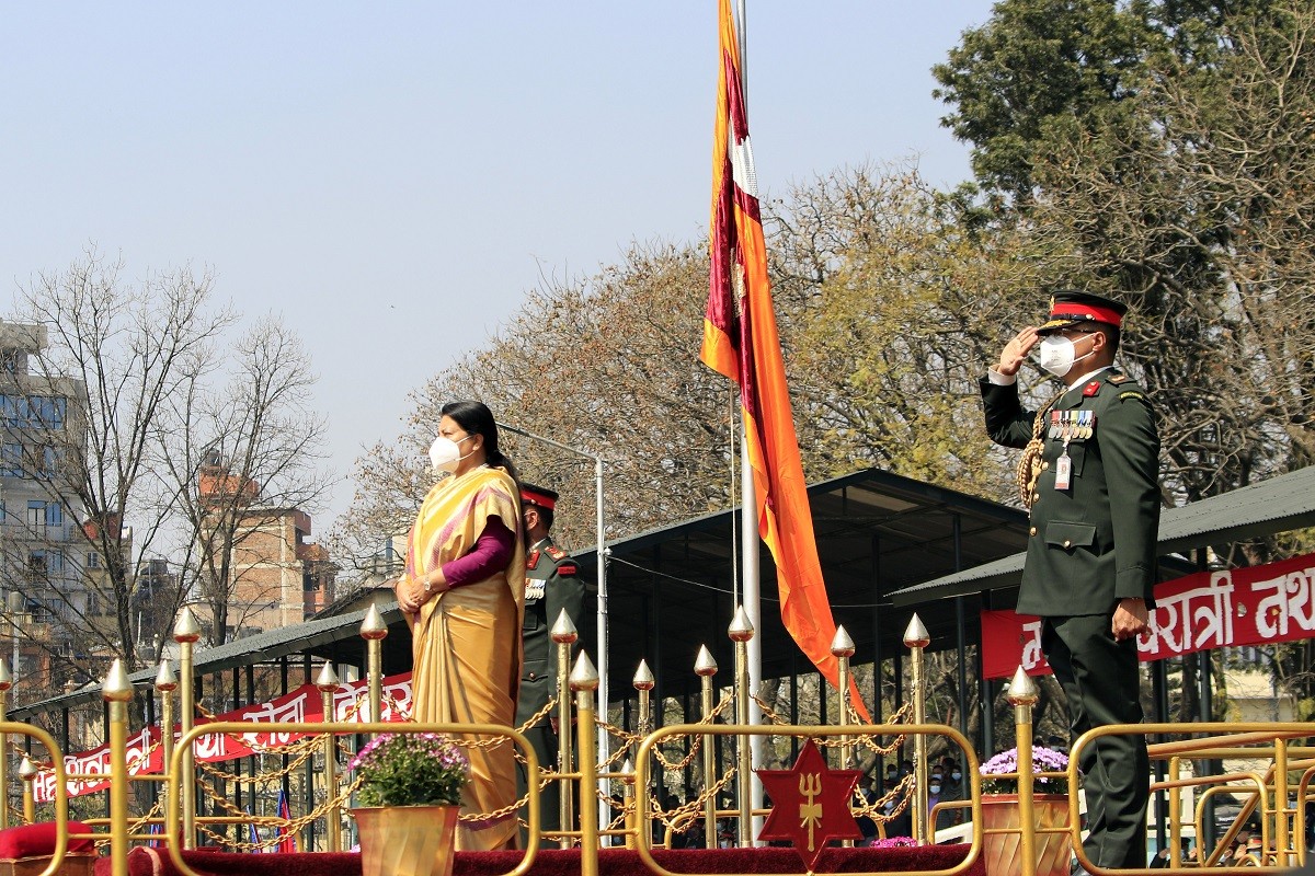 President attends Mahashivaratri and Army Day feu de joie