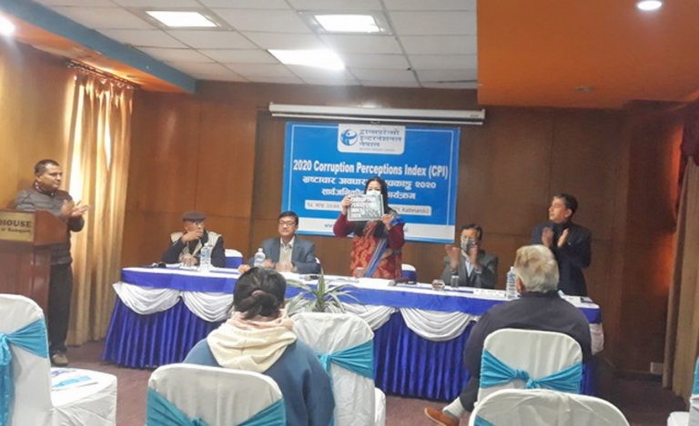 भ्रष्टाचार सूचकाङ्कमा नेपाल १ सय १० औ स्थानमा, गत वर्ष भन्दा १ अङ्कले सुधार